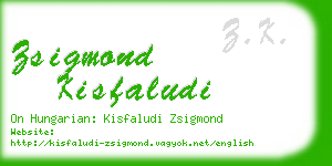 zsigmond kisfaludi business card